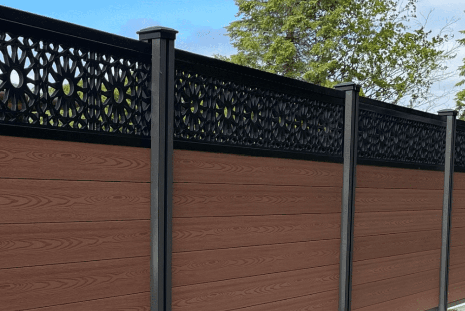 brown Composite Fence with trellis