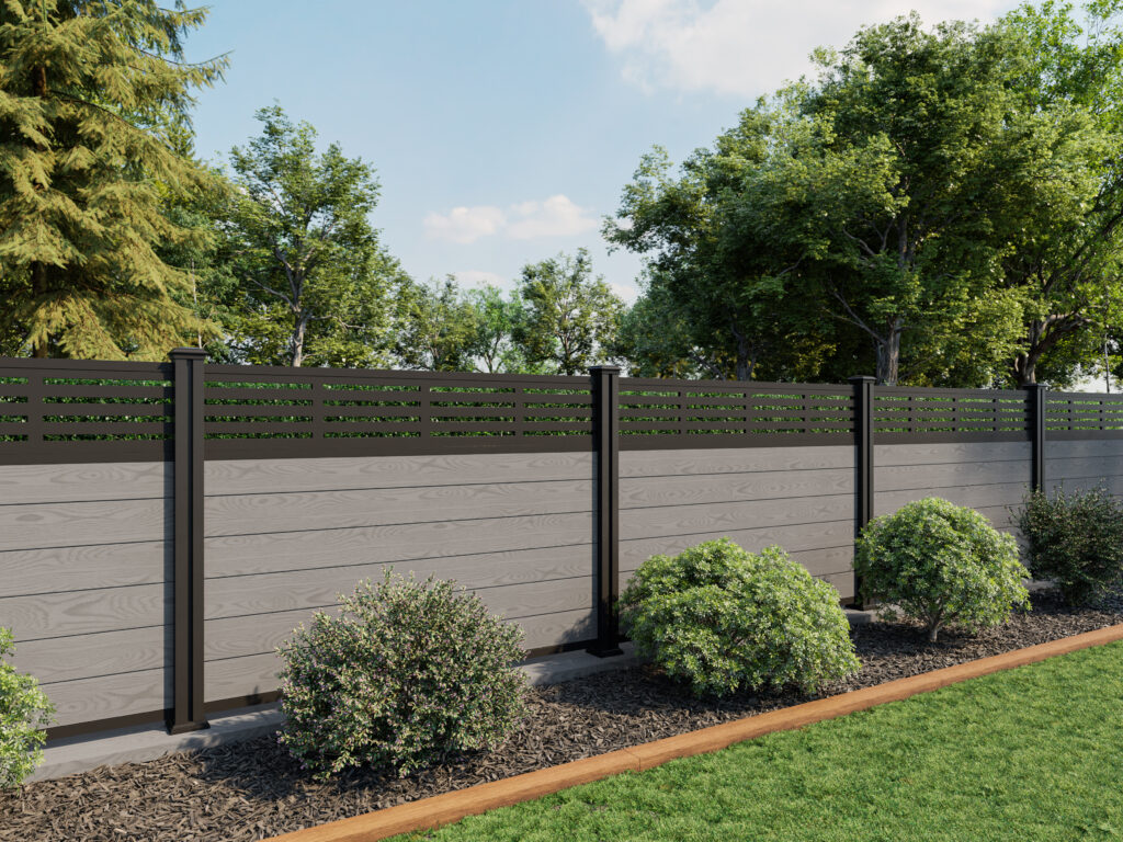 4FT slatted driftwood fence panels
