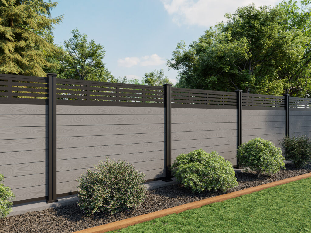 5FT slatted driftwood fence panels