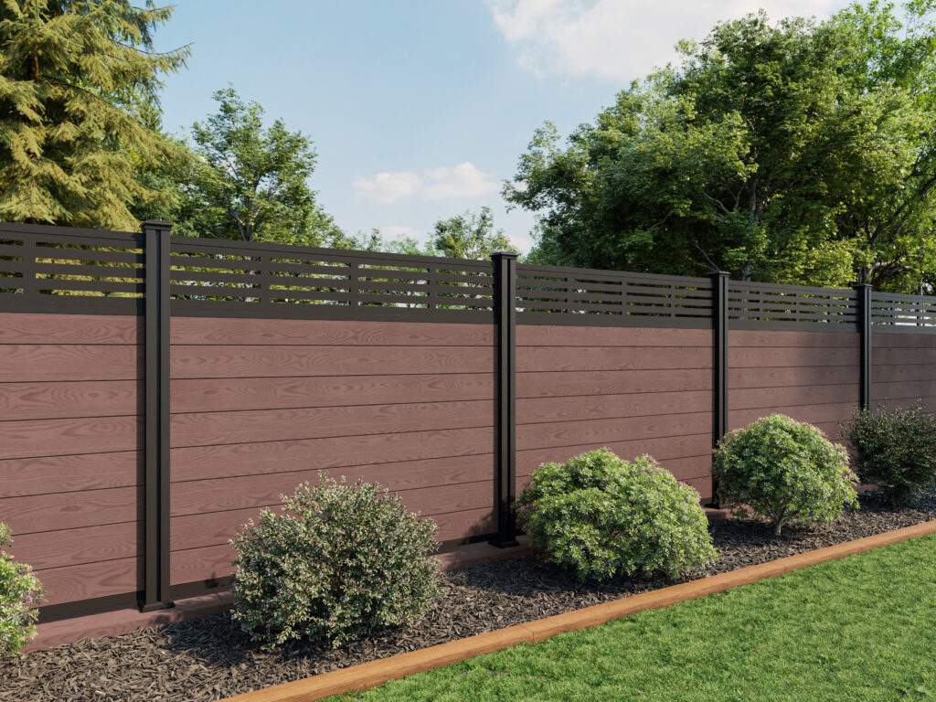 5FT slatted golden oak fence panels