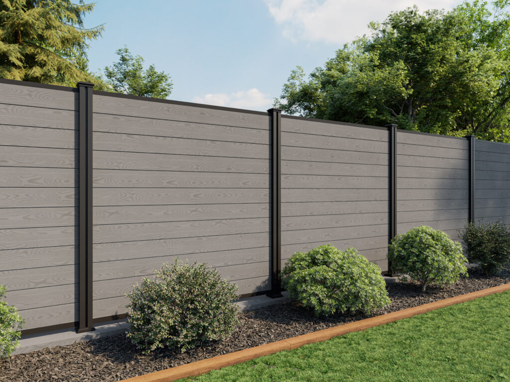 6FT Metal Post driftwood fence panels