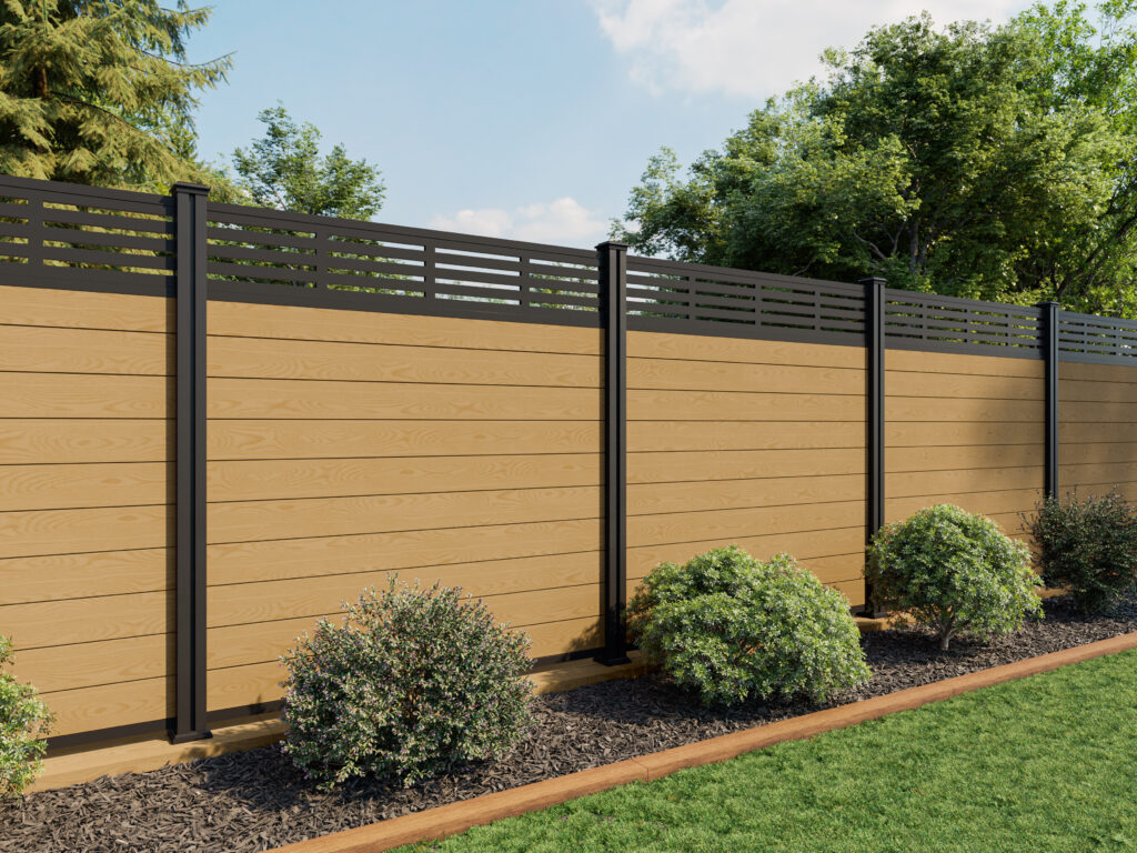 6FT Slatted Trellis Light Oak fence panels