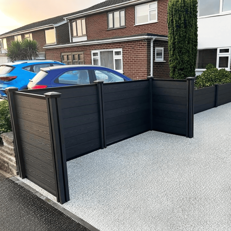 black composite fence