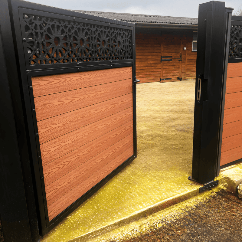decorative fence and gate