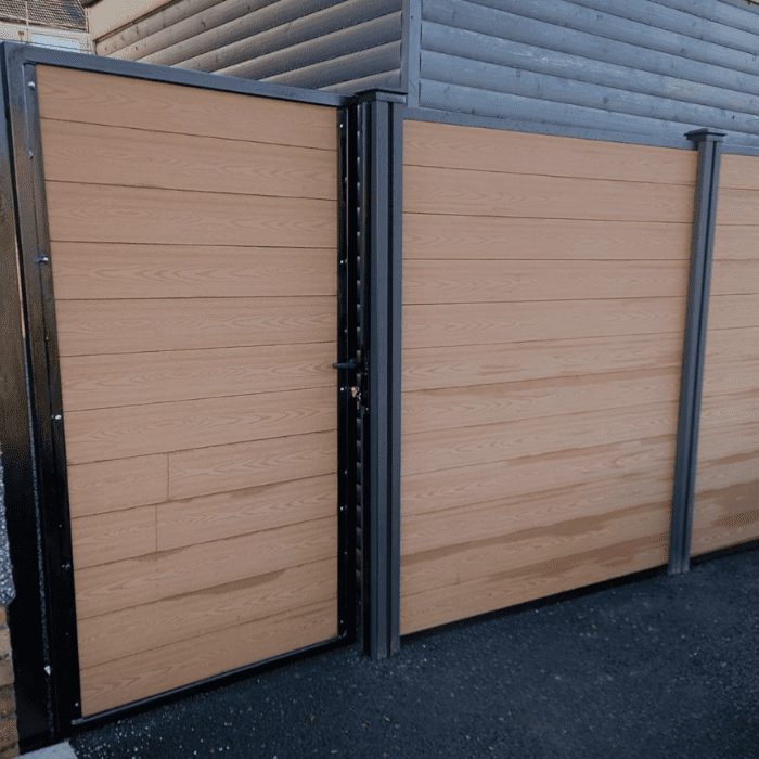 Light Oak Composite Fence Panels