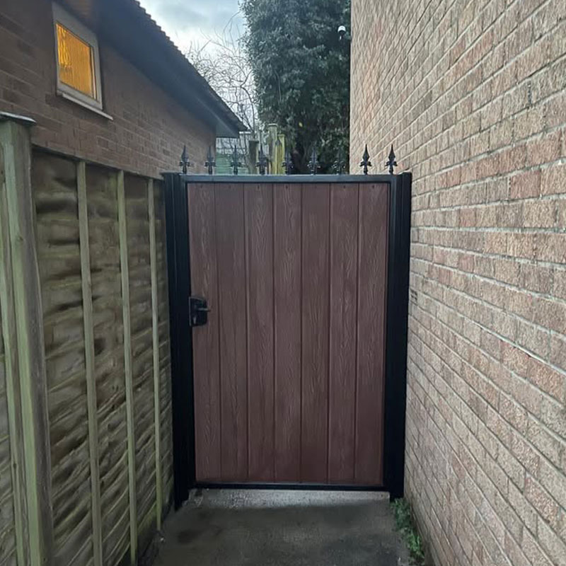 red brown garden gate