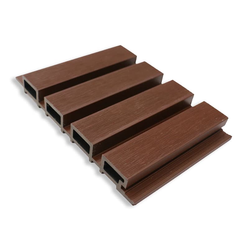 brown slatted wall cladding