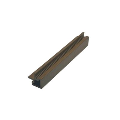 Golden Oak external corner trim for composite fence