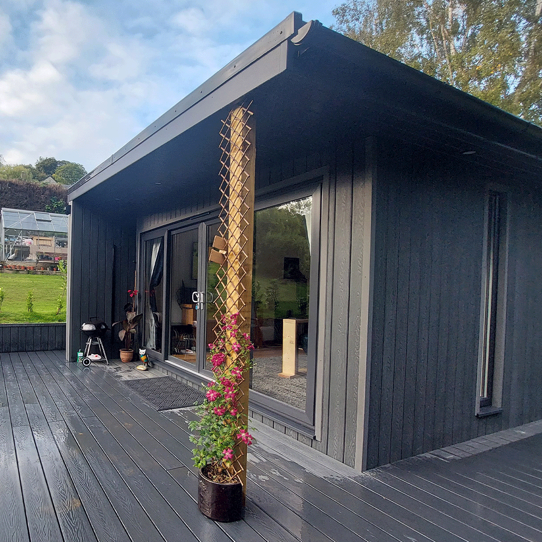 dark grey composite cladding
