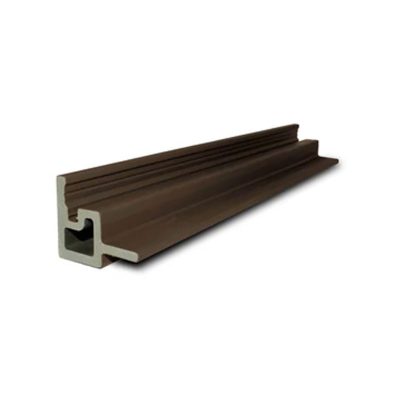 Walnut internal corner trim for composite fence