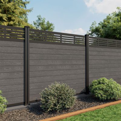 Composite Fence Panels With Decorative Screen
