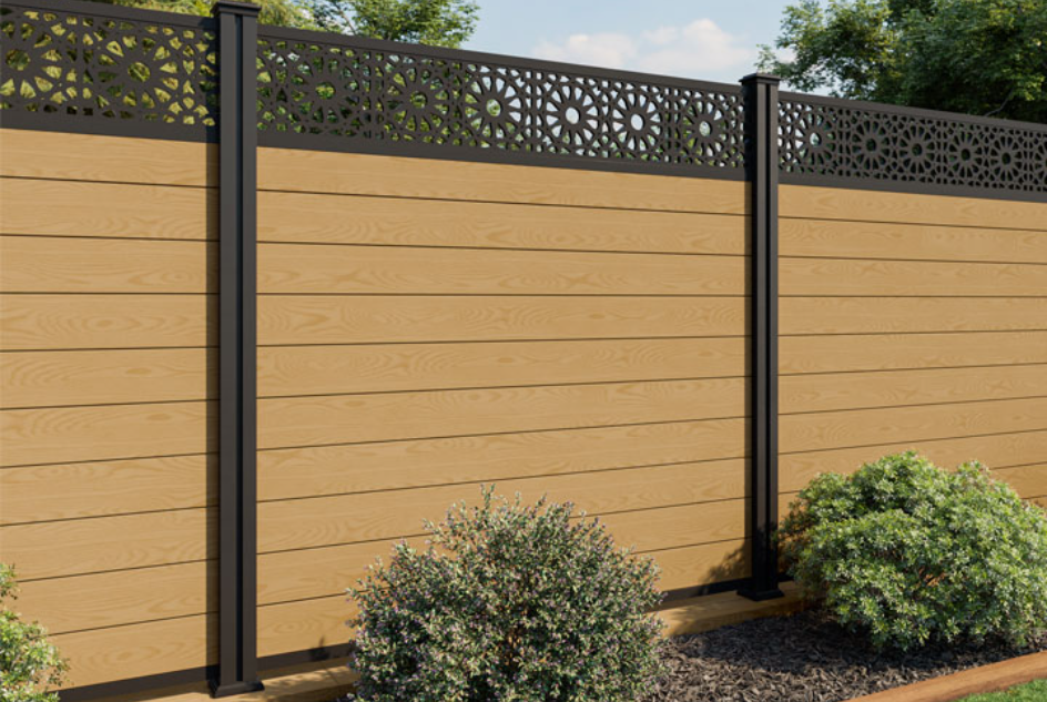 6ft Light Oak Moroccan Composite fence